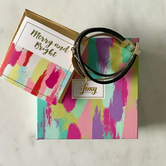 3/$20ππ Foxy Originals Feather Rope Cord Bracelet in Gold/Black/Grey - Picture 5 of 7